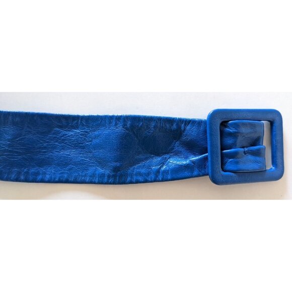 VTG Emmanuel 2 Women's Leather Belts Green Blue Soft Unlined Size M/L Canada - Picture 10 of 12